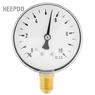 HEEPDD Pressure 1/4 Inch Npt 0-10 Bar Side Mount Manometer Manomer Druckluft Clear Number Markings M