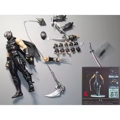 In Stock AC Factory Toys Ninja Gaiden Ryu Hayabusa Action Figures Kaiyodo Revoltech Figurine Ko Mode