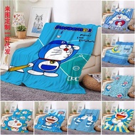 DIY Flannel Blanket Doraemon Cartoon Jingle Cat Blanket Nap Blanket Air Conditioning Blanket Gift SM