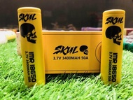 READY STOCK SKULL YELLOW 18650 Battery 3400 mAh, 3.7V , 50 A