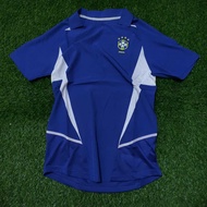 RETRO JERSEY FOOTBALL VINTAGE BRAZIL AWAY WORLD CUP 2002 GRADE AAA HIGH QUALITY