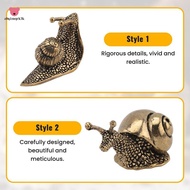 2Pcs Snail Decor Figurine Brass Snail Solid Snail Ornaments with Decor Effect the Meaning of the Sna