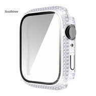 SOU_ for Apple Watch 7 41mm/45mm Smooth Watch Cover Rhinestone