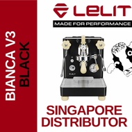 Lelit Bianca Pressure Profile Dual Boiler PID Rotary Pump Wood PL162T V3 Espresso Machine (BLACK) Th