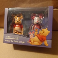 全新罕有 2009 100% Bearbrick Winnie the Pooh & Piglet 迪士尼 Disney BE@RBRICK medicom