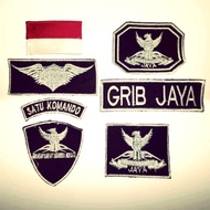 Logo grib jaya/emblem/atribut fulset bahan bordir komputer rapih/bordir grib jaya/ fulset murah