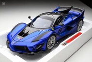 【日本限定】Ferrari FXX K EVO 電鍍藍 精緻版 1/18 BBurago/TOMICA 聯名