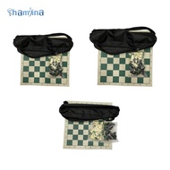 [Shamjina] Portable Chess Set,Luxury Tournament Chess Set,Folding Chess Board,Foldable