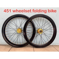 451 (40mm profile)wheelset folding bike custom chosen hub
