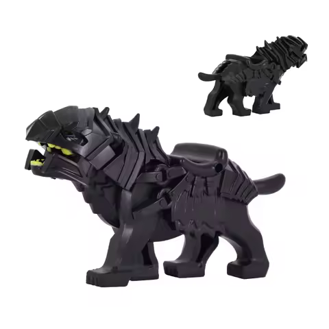 1pcs Medieval lotr Figures Raider Soldiers Wolverines Wolf rider Mount Knights Building Blocks Brick