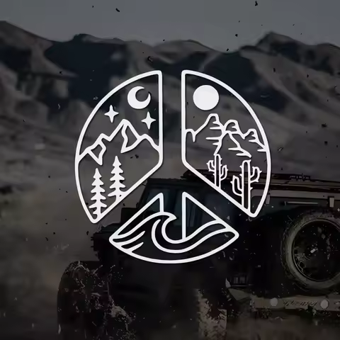 DECAL [Elemental Peace] Vinyl Decal | Mountain Decal | Peace Decal | Car Window Decal | Laptop Decal