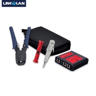 RJ11 RJ45 Network Tool Kit Set Engineer Crimping LSA Punch Down Cable Tester Stripper