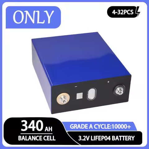 new 3.2V 340ah Lifepo4 battery 48V 3C grade a cells lithium iron phosphate solar battery EUduty-free