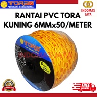 TORA PVC Chain 6 MM x 50 Meters Yellow - PVC Chain (PRICE PER METER)