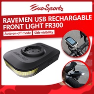 Ravemen USB Rechargeable Front Light FR300 | Bike Garmin Wahoo Bryton Compatible Bicycle Headlight