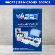 Yasen Laminating Film 100 Pcs A4 Size Short/Long for Photo Album 80/125/250 Microns Name Tag ID Card