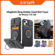 SNAPFIT Case iphone 17E 17 E 16E 16 E SE 4 2025 MagSafe Ring Holder Card Slot Camera Slide Armor Cov