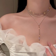 Layered Y-shaped necklace Korean style collarbone necklace