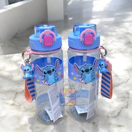 MINISO DISNEY LILO & STITCH PLASTIC WATER BOTTLE WITH STRAP AND SLEEVE 800ml | STITCH BOTTLE | STITC