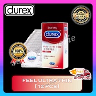 Durex Condom Feel Ultra Thin 12PCS Kondom Durex Tahan Lama Real Feel Long Lasting Climax Lelaki Kond