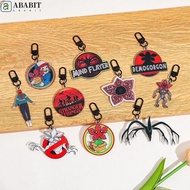 ABABIT Stranger Things Merchandise Pendant, Cute Bag Charm El Mike Dustin Steve Keychain, Bag Pendan