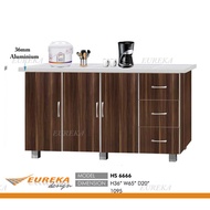 EUREKA 5.5ft Low Kitchen Cabinet/Kabinet Dapur Aluminium Edges Drawer