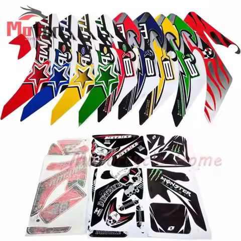 GRAPHICS & BACKGROUND DECAL sticker Kits for CRF50 Lifan SSR110 Apollo Kymco TaoTaoDB17 50cc 110cc 1