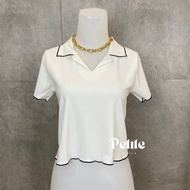 Petitechoice | LIVITA Top - Women's Casual Basic Comfy Stretch Collar Top