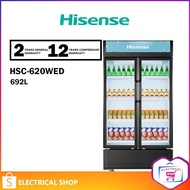 Hisense 692L Beverage Cooler HSC-620WED / HSC620WED Double Door Show Case / Refrigerator / Display F