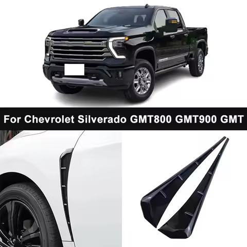 Fender Side Vents Air Wing Cover Trim 2Pcs TPU Decorative Stickers For Chevrolet Silverado GMT800 GM