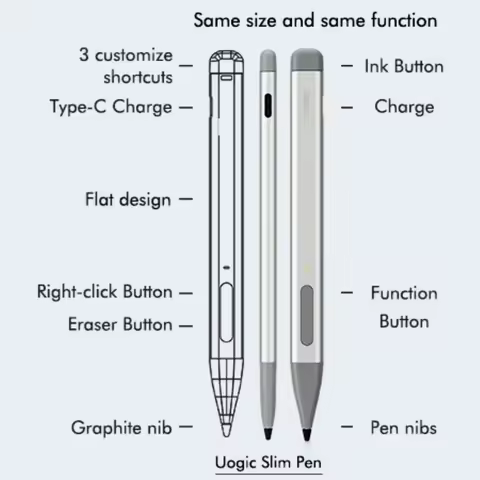 MPP2.0 Slim Active Pen For Surface 4096 Pressure Sensitivity Stylus For Microsoft Surface Pro 9 8 7 