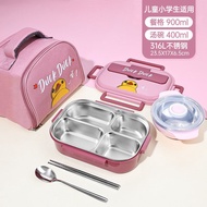 QM🍡Tupperware（Tupperware）Internet celebrity316Stainless Steel Only for Pupils Cute Heat Preservation Canteen Meal Box Se