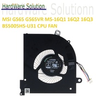 MSI GS65 GS65VR P65 MS-16Q1 16Q2 16Q3 16Q4 Series 16Q2-CPU-CW BS5005HS-U31 Laptop CPU Cooling Fan