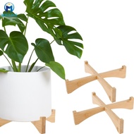 2Pcs Bamboo Wood Plant Stand Modern Succulents Plant Pot Holder Decorative Planter Stand Detachable Wooden Flower Pot Stand for Home SHOPTKC4673