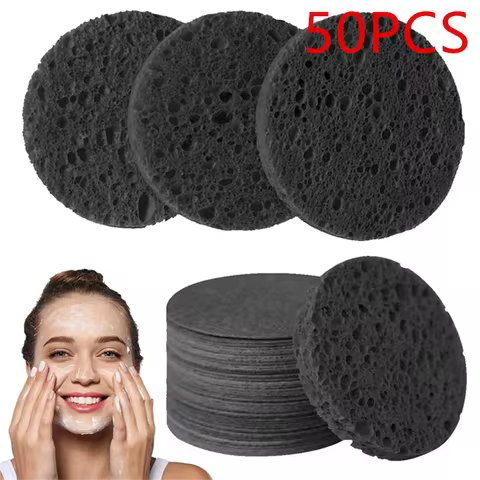 5/10/20/50PCS Black Compress Face Wash Puff Sponge Face Wash Puff Foaming Face Puff Cosmetic Puff Fa