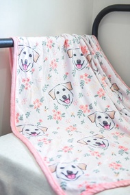 【客製化毛毯】貓狗 毛孩 人像  HG寵物似顏繪 ⋯法蘭絨⋯