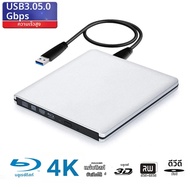 UHD 4K Blu-Ray Burner USB3.0 ภายนอกOptical DVDไดรฟ์เครื่องบันทึกBD-RE/ROM 3D Blu-Rayเครื่องเล่นWrite