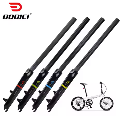 DODICI Carbon Fiber Road Bike Fork 20 Inch Ultra Light Folding Bike Fork Disc Brake Fork 28.6mm Bicy
