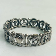 Vintage Faith-Hope-Love Bracelet, Message of Faith, Hope & Love, Luxurious Stone Design