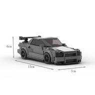 MOC-130992 Nissan Skyline GT-R R34 East Japan War God Boy Assembly Blocks Toy 8 Grids Car Universal 