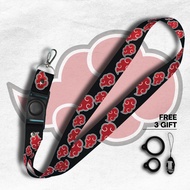 GANTUNGAN AKATSUKI LOGO LANYARD 1.5CM CELLPHONE HANGER & ID CARDTALI | NARUTO NARUTO | ANIME ANIME