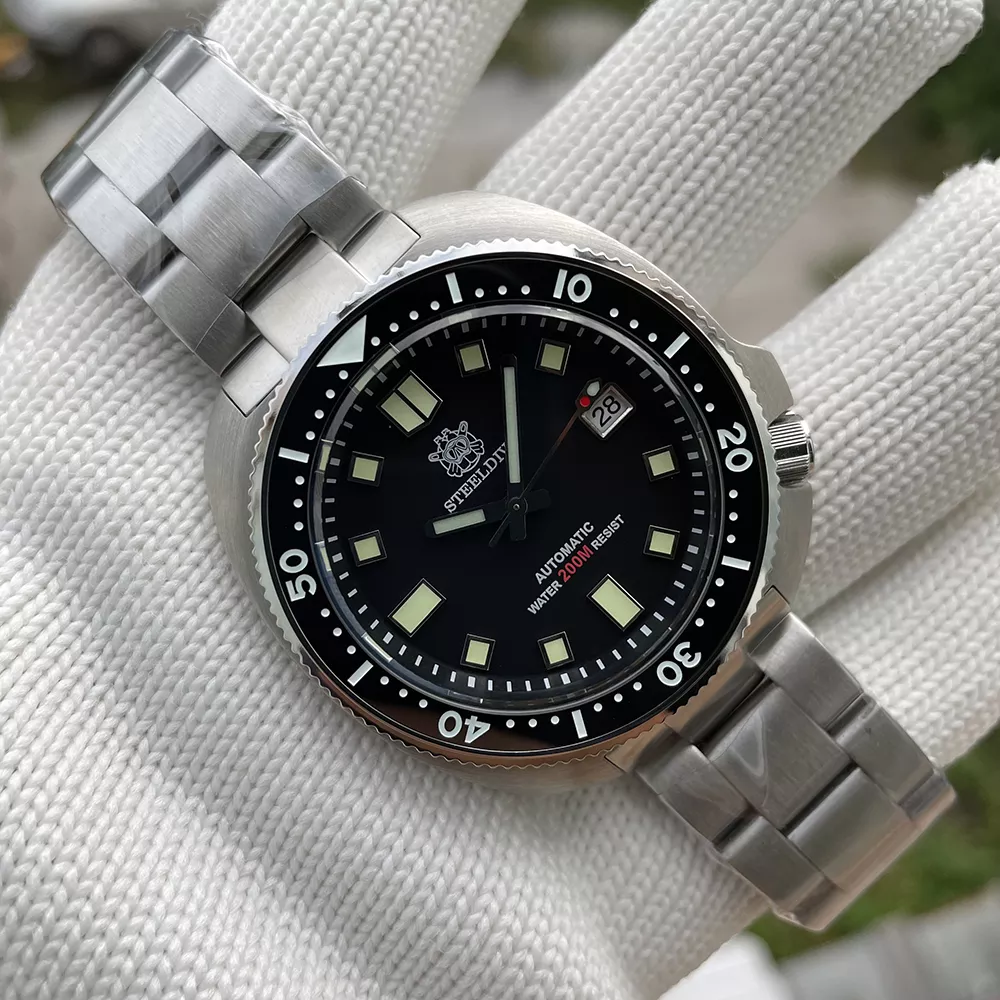 SteelDive 1980 Automatic NH35 Diver watch 44mm, Sapphire Glass, 200m waterproof
