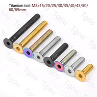 Tgou Titanium M8x15 20 25 30 35 40 45 50 60 65mm Countersunk Head Bolt Screw for Bicycle Motorcycle