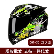 DOT Certification 3 Motorcycle Full Helmet Men Women Retro Motorcycle Helmet Kart Helmet