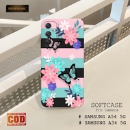 HP Soft case Samsung Galaxy A54 5Ghp Latest Samsung Galaxy A34 5G/ - Fashion Case FLOWER - Casing Sa