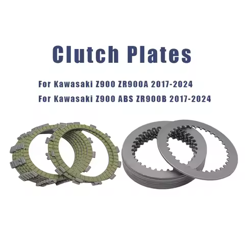 For Kawasaki Z900 ZR900A ZR900B Z900 ABS 2017-2024 Motorcycle Clutch Friction Disc Plates Kit Steel 