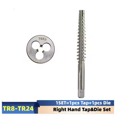 1 Set Right hand Trapezoidal Tap and Die set TR 8 10 12 14 16 18 20 22 24 X1.5 X2 X3 X4 Thread Screw