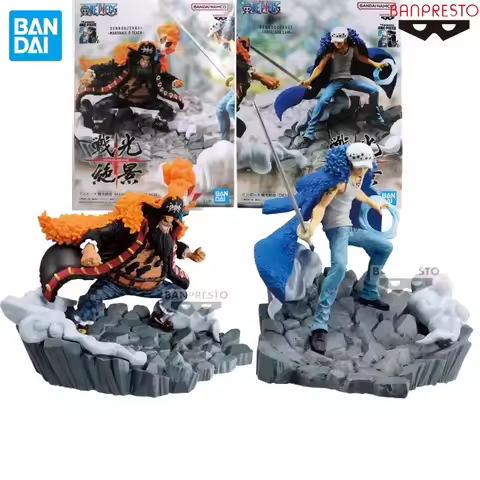 Bandai Original Banpresto Senkozekkei One Piece TRAFALGAR.LAW MARSHALL.D.TEACH Blackbeard PVC Anime 