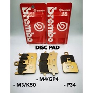 YAMAHA Y15ZR LC135NEW Y16ZR RS150 - FRONT & REAR DISC PAD BREMBO P34 GP4/M4 M3/K50 HIGH QUALITY DISC