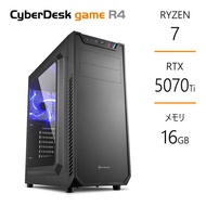 ゲーミングPC Ryzen7 7700 RTX5070Ti メモリ16GB SSD1TB B650 サイドフロー空冷 デスクトップ